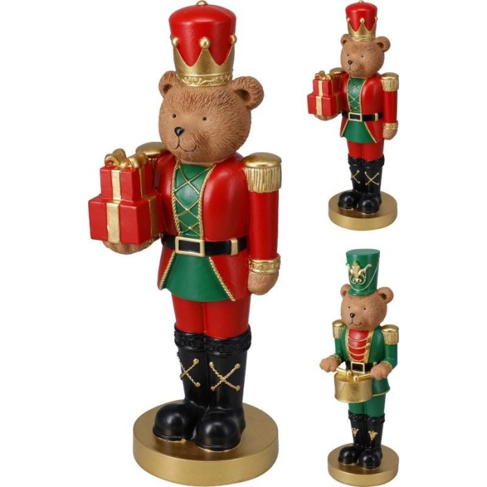 ORSO SOLDATINO NATALIZIO H.40 2 ASSORTITI